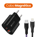 Kit Carregador Power Turbo Hrebos + Cabo Magnético Premium