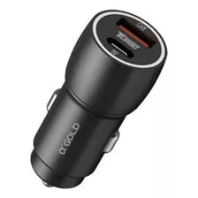 Carregador Veicular 45w Turbo Usb/usb-c Carga Ultra Rápida Cor Preto